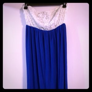Strapless maxi dress